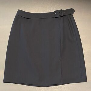 90’s Navy Wrap Miniskirt with Buckle